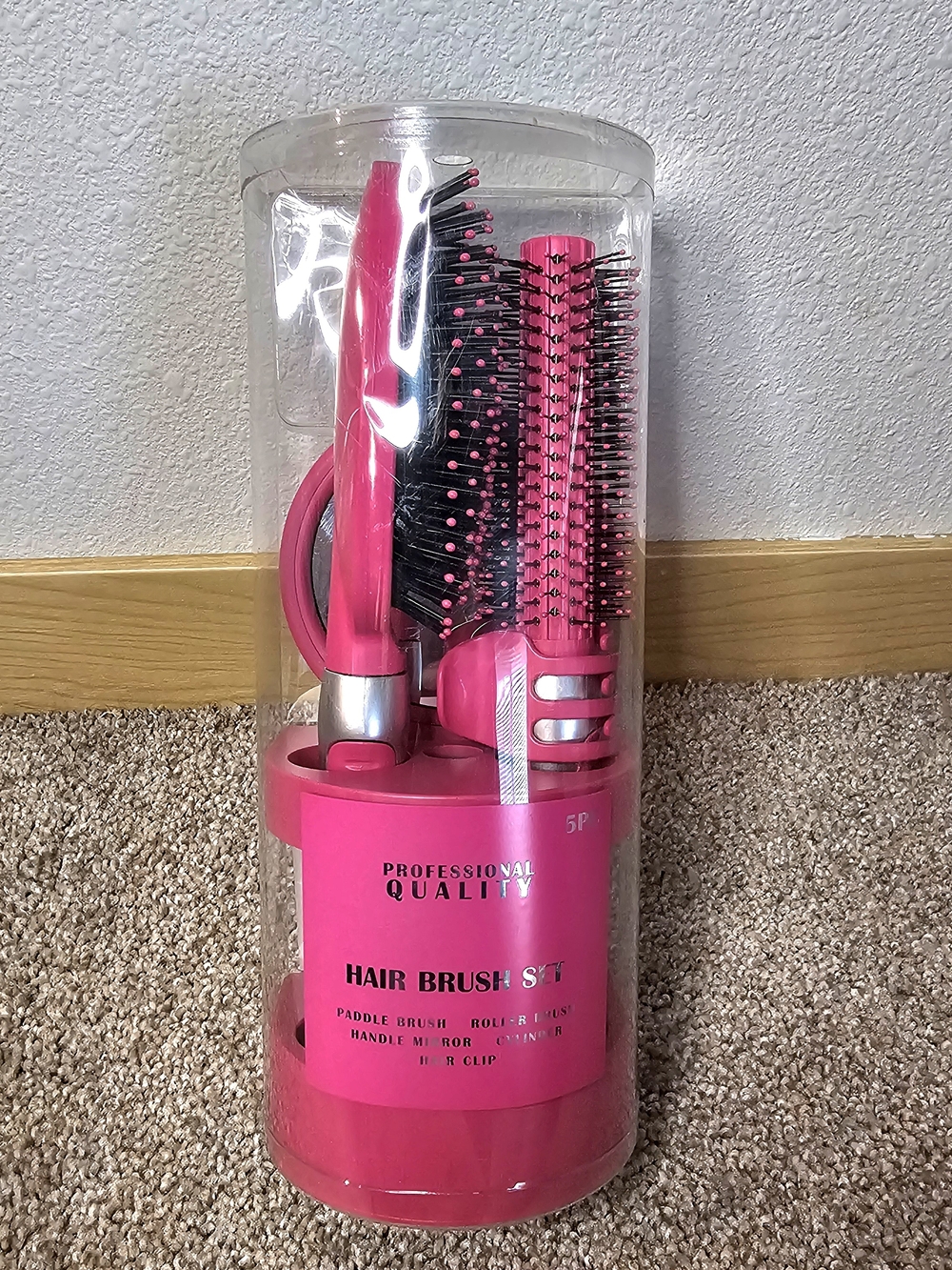 Pink Women Hair Brush Set - Professional Quality
